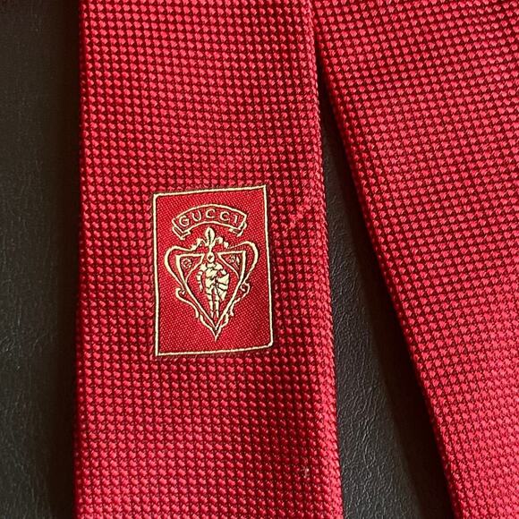 Vintage Authentic GUCCI Silk Men's Tie Made in Italy - Picture 3 of 9